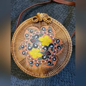 Handwoven Round Rattan Bag